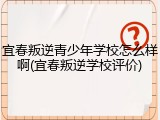 宜春叛逆青少年学校怎么样啊(宜春叛逆学校评价)