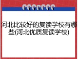 河北比较好的复读学校有哪些(河北优质复读学校)