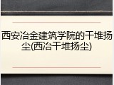 西安冶金建筑学院的干堆扬尘(西冶干堆扬尘)