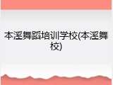 本溪舞蹈培训学校(本溪舞校)