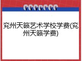 兖州天籁艺术学校学费(兖州天籁学费)