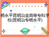 杨永平昆明冶金高等专科学校(昆明冶专杨永平)