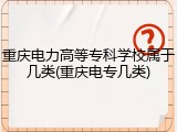 重庆电力高等专科学校属于几类(重庆电专几类)