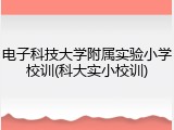 电子科技大学附属实验小学校训(科大实小校训)