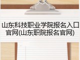 山东科技职业学院报名入口官网(山东职院报名官网)