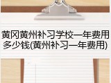 黄冈黄州补习学校一年费用多少钱(黄州补习一年费用)