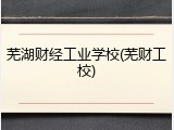 芜湖财经工业学校(芜财工校)