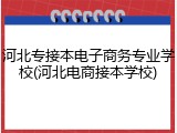 河北专接本电子商务专业学校(河北电商接本学校)