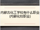 内蒙古化工学校有什么职业(内蒙化校职业)