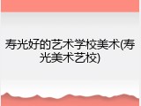 寿光好的艺术学校美术(寿光美术艺校)