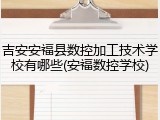 吉安安福县数控加工技术学校有哪些(安福数控学校)