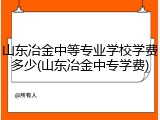 山东冶金中等专业学校学费多少(山东冶金中专学费)