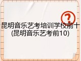 昆明音乐艺考培训学校前十(昆明音乐艺考前10)