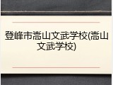 登峰市嵩山文武学校(嵩山文武学校)