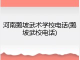 河南鹅坡武术学校电话(鹅坡武校电话)