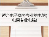 适合电子商务专业的电脑(电商专业电脑)