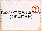 临沂信息工程学校电子商务(临沂电商学校)