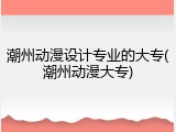 潮州动漫设计专业的大专(潮州动漫大专)