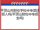 平顶山市财经学校中专部还招人吗(平顶山财校中专招生吗)
