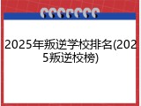 2025年叛逆学校排名(2025叛逆校榜)