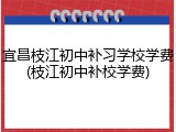 宜昌枝江初中补习学校学费(枝江初中补校学费)
