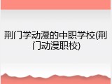 荆门学动漫的中职学校(荆门动漫职校)