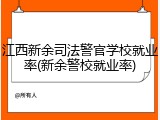 江西新余司法警官学校就业率(新余警校就业率)