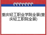 重庆轻工职业学院全景(重庆轻工职院全景)