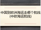 中国到欧洲海运走哪个航线(中欧海运航线)