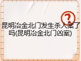 昆明冶金北门发生杀人案了吗(昆明冶金北门凶案)