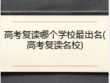 高考复读哪个学校最出名(高考复读名校)