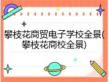 攀枝花商贸电子学校全景(攀枝花商校全景)