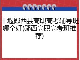 十堰郧西县高职高考辅导班哪个好(郧西高职高考班推荐)