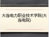 大连电力职业技术学院(大连电院)