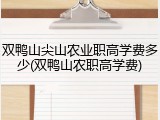 双鸭山尖山农业职高学费多少(双鸭山农职高学费)