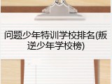 问题少年特训学校排名(叛逆少年学校榜)