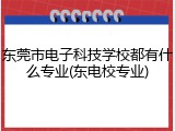 东莞市电子科技学校都有什么专业(东电校专业)