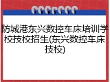 防城港东兴数控车床培训学校技校招生(东兴数控车床技校)