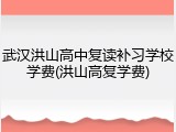 武汉洪山高中复读补习学校学费(洪山高复学费)