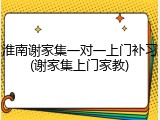 淮南谢家集一对一上门补习(谢家集上门家教)