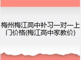 梅州梅江高中补习一对一上门价格(梅江高中家教价)