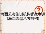 海西艺考集训机构哪家靠谱(海西靠谱艺考机构)