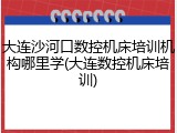 大连沙河口数控机床培训机构哪里学(大连数控机床培训)