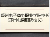 郑州电子商务职业学院校长(郑州电商职院校长)
