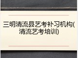 三明清流县艺考补习机构(清流艺考培训)