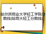 哈尔滨商业大学轻工学院分数线(哈商大轻工分数线)