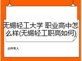 无锡轻工大学 职业高中怎么样(无锡轻工职高如何)