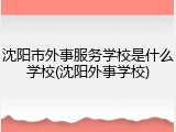 沈阳市外事服务学校是什么学校(沈阳外事学校)