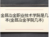 金昌冶金职业技术学院是几本(金昌冶金学院几本)