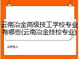 云南冶金高级技工学校专业有哪些(云南冶金技校专业)